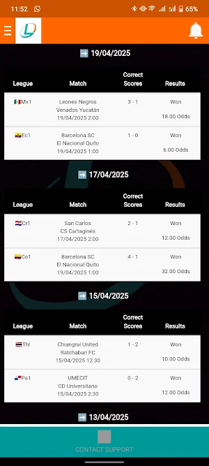 Ligar Correct Scores Screenshot 0