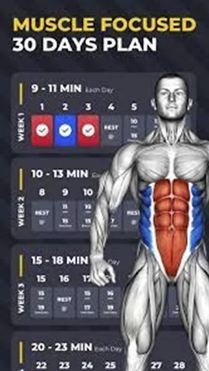 Six Pack Abs Workout Planner Screenshot 0