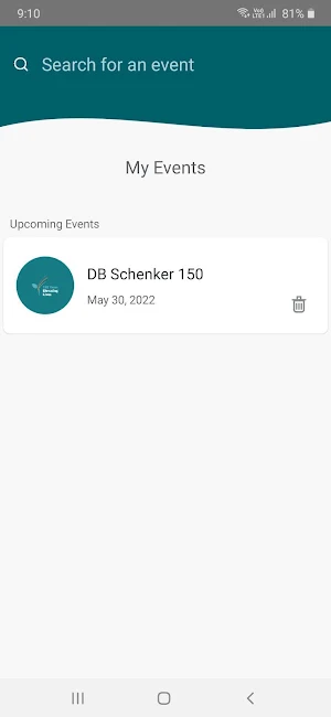 DB Schenker Events Screenshot 2