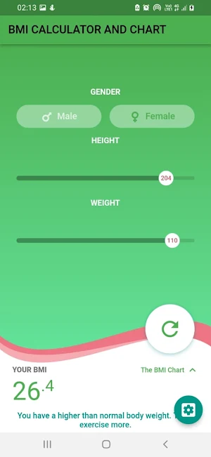 BMI Calculator And Chart Screenshot 1