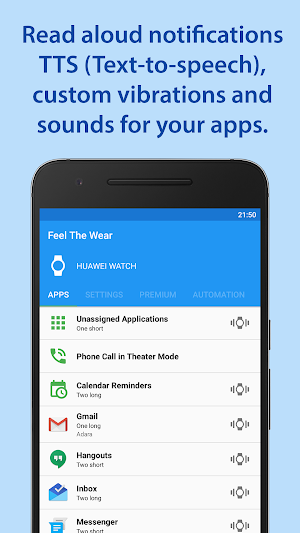Feel The Wear - Notifications TTS Screenshot 0