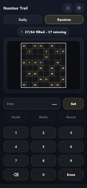 Number Trail - Number Puzzle Screenshot 1