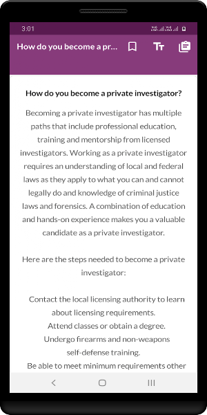Private Investigator Guide Screenshot 2