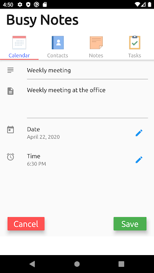 Busy Notes Screenshot 1