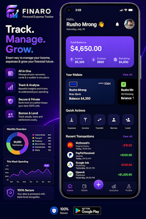 Finaro - Expense Tracker Screenshot 1