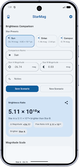 StarMag: Magnitude Calculator Screenshot 0