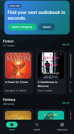 Audigo - Audio Books Screenshot 0