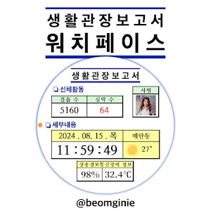 생활관장보고서 워치페이스 Screenshot 0