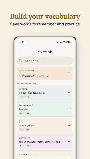 OpenWords – Learn Vocabulary Screenshot 2