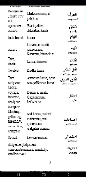 Arabic Afan Oromo English Screenshot 3