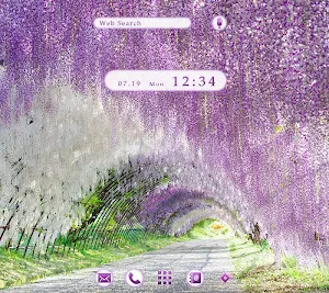 Wisteria Tunnel Theme +HOME Screenshot 0