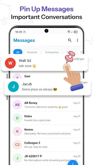 Messages: SMS & Text Home App Screenshot 3