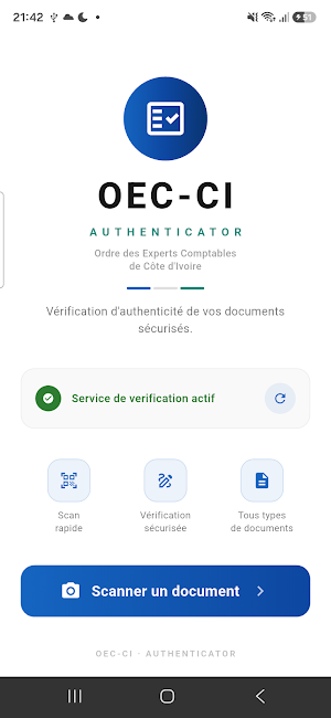 OEC-CI Authenticator Screenshot 0