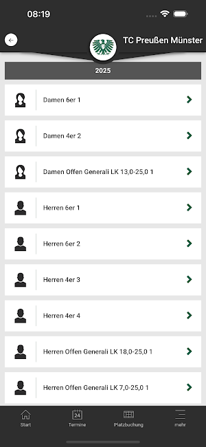 TC Preußen Münster Screenshot 1