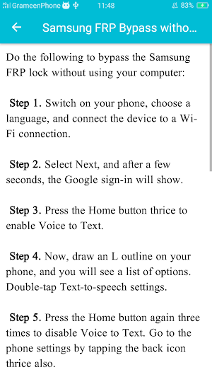 Unlock Android FRP Guide Screenshot 1