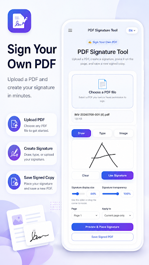 PDF Signature Tool Screenshot 0