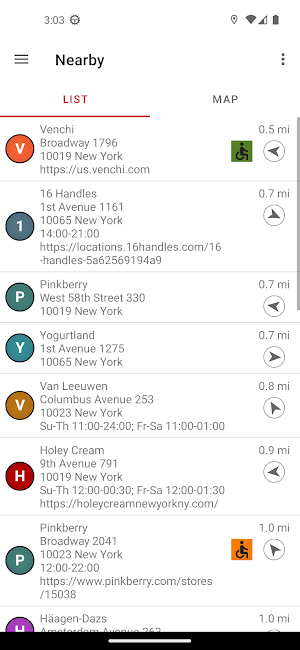 Ice cream parlour Finder Screenshot 0