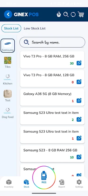 Ginex Flower Shop POS Screenshot 3