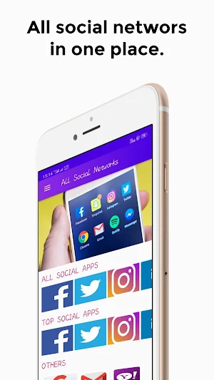 All Social Networks - All social media in one app Screenshot 0