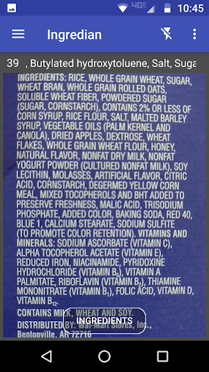 Ingredian: Scan Food Labels Screenshot 0