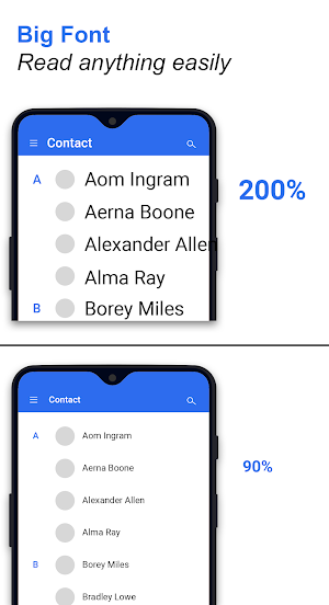 Big Font - Change Font Size - Enlarge font size Screenshot 1