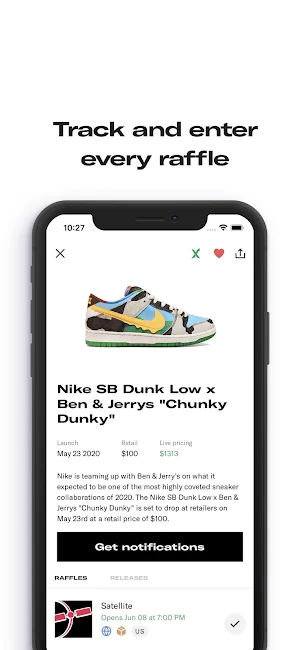 Sole Retriever - Sneaker Raffles & Releases Screenshot 1