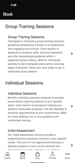 SB Training Screenshot 1
