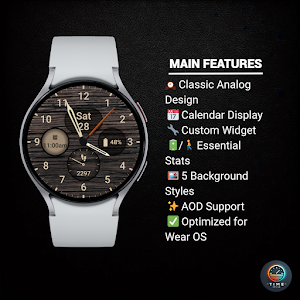 Rustic Walnut - watch face Screenshot 1