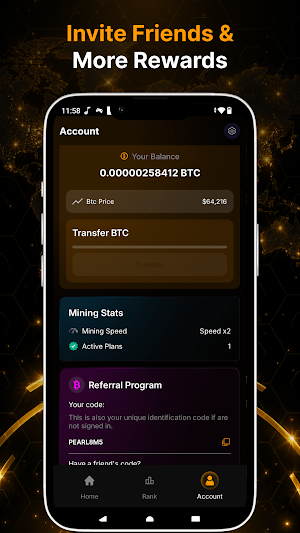 BTC Cloud Miner – Hash Power Screenshot 1