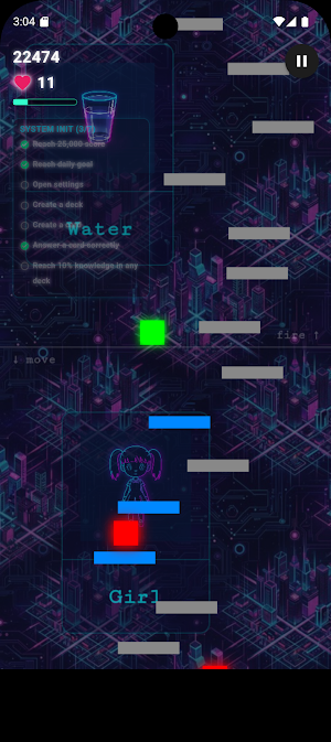 Cyber-Cat: Neon Jump & Learn Screenshot 1