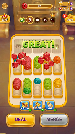 Coin sort & Merge Master Screenshot 2