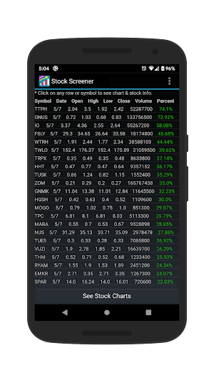 Stock Screener Screenshot 1
