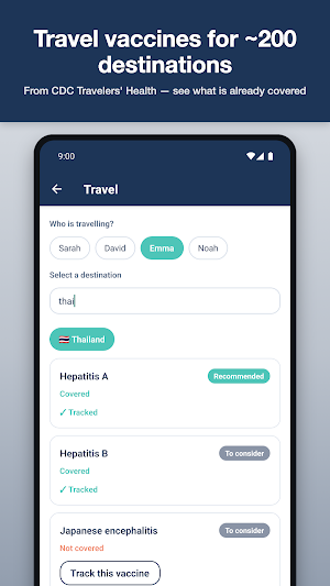 Vaxnext Family Vaccine Tracker Screenshot 2