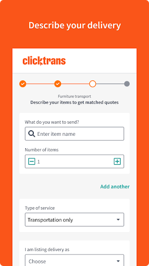 Clicktrans – ship anything Screenshot 2