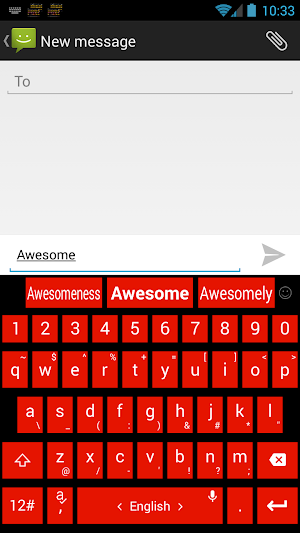 Keyboard Theme Tiles Red Screenshot 1
