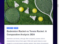 Racket Sports Info Screenshot 3