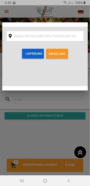 Pizzeria Rialto Indische Küche Screenshot 2