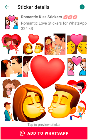 Romantic Stickers for WhatsApp Screenshot 0