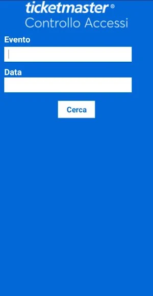 Ticketmaster Controllo Accessi Screenshot 1