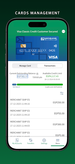 MIDBANK Mobile Banking Screenshot 1
