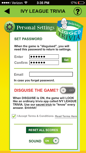 Rigged Trivia Screenshot 1