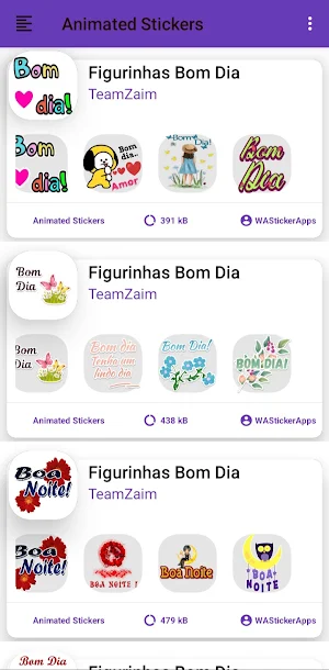 Figurinhas Bom Dia Screenshot 0