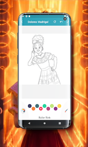 Dolores Madrigal Coloring Game Screenshot 3