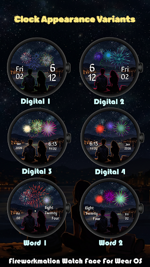 Fireworkmation Watch Face Screenshot 2