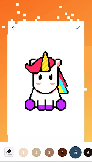 Unicorn Art Pixel - Color By Number Screenshot 0