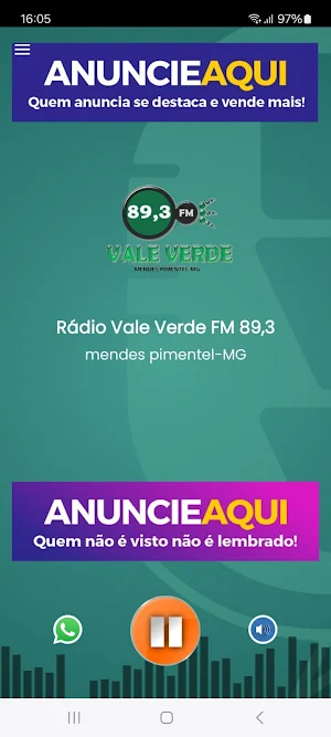 Rádio Vale Verde FM 89,3 Screenshot 2