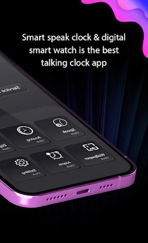 Smart Neon Voice Clock Screenshot 1