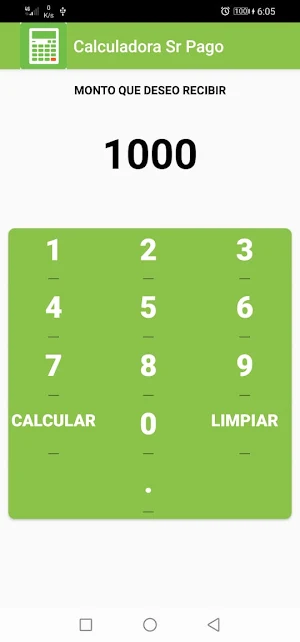 Calculadora Sr Pago Screenshot 1