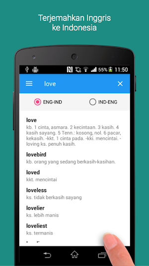 Kamus Bahasa Inggris Indonesia Screenshot 0