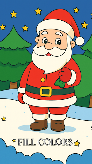 Santa Color by Number Screenshot 1